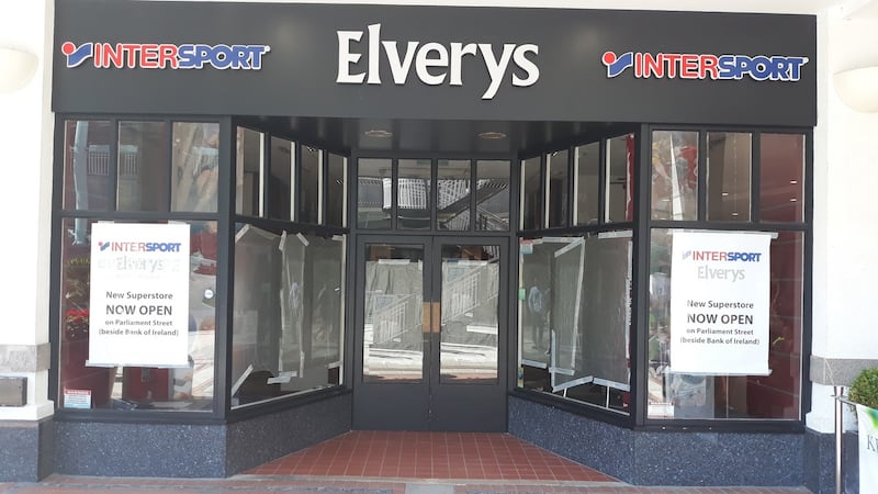 Elverys was located at Unit 7 on the ground floor of Market Cross Shopping Centre off High Street in Kilkenny city centre.
