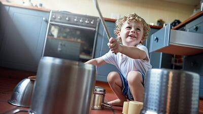 Toddlers: Let them loose with some pots and pans