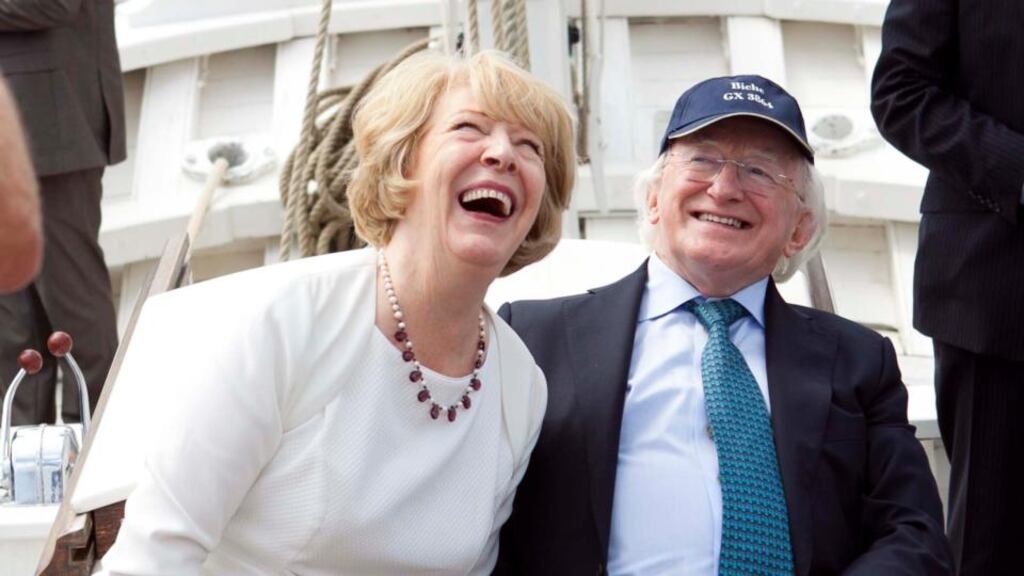 President Higgins with his wife Sabina on an official visit to Festival Interceltique de Lorient, France, and to First World War commemorations in Liege and Mons, Belgium. Photograph: Shane O’Neill