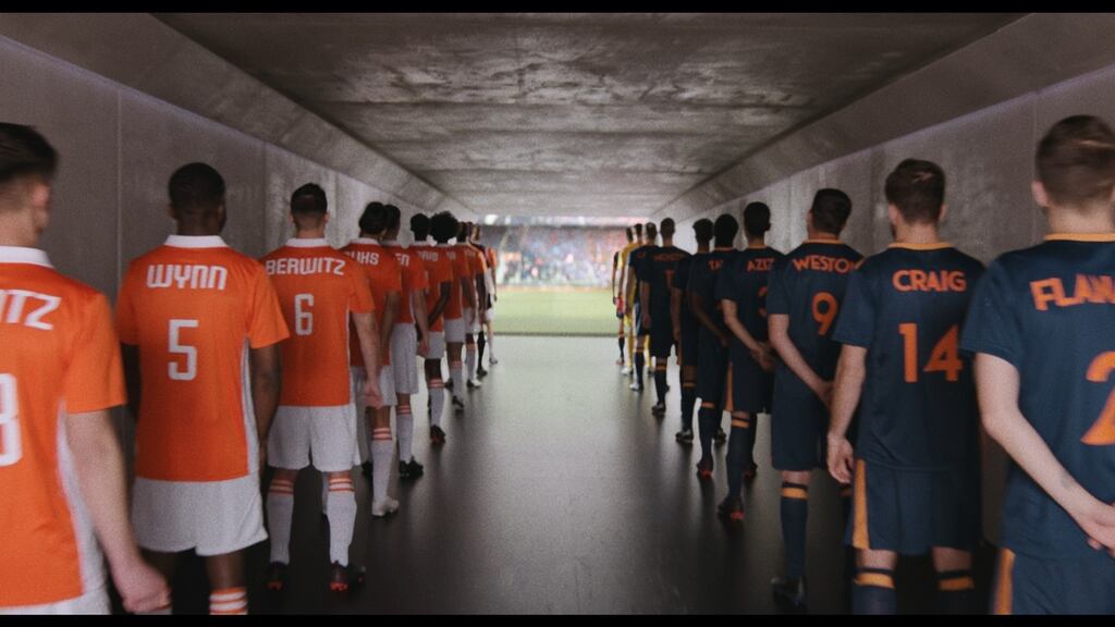 Lining up for a Euro 2020 sponsorship bonanza: an image from JustEat Takeaway.com’s new ad featuring Eric Cantona.