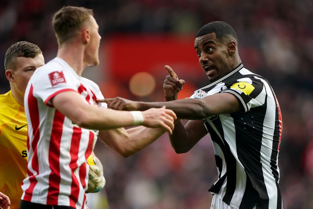 Sunderland's Daniel Ballard and Newcastle United's Alexander Isak. Photograph: Owen Humphreys/PA Wire