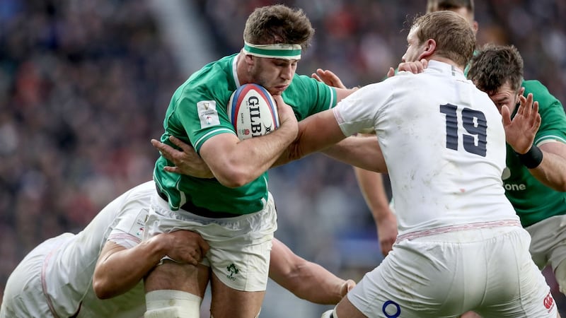 Caelan Doris impressed off the bench for Ireland against England. Photograph: Dan Sheridan/Inpho