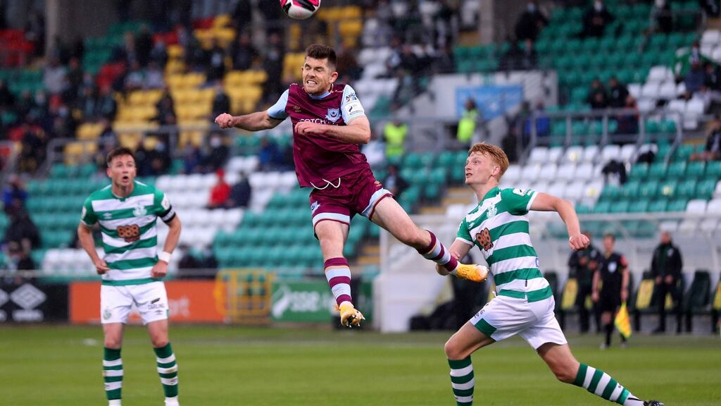 Drogheda’s Ronan Murray during the SSE Airtricity League Premier Division match against Shamrock Rovers at Tallaght Stadium. Photograph: Tommy Dickson/Inpho