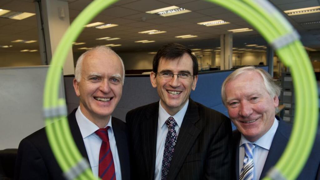 Justin Lynch, partner, Fountain Healthcare Partners, Eamon Brady, CEO, Neuravi and John O’Shaughnessy, chairman, Neuravi