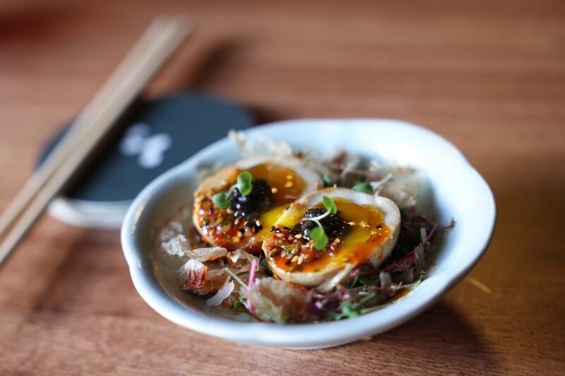 Sweet Heart Egg with Oscietra Caviar at Sister 7. Photograph: Laura Hutton