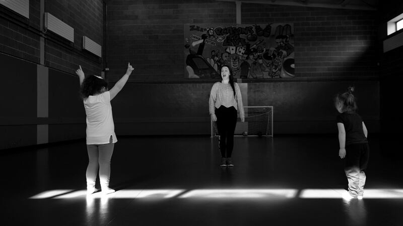 Child poverty in Belfast: children at a dance class at New Lodge Youth  Club. Photograph: Arthur Allison/Pacemaker