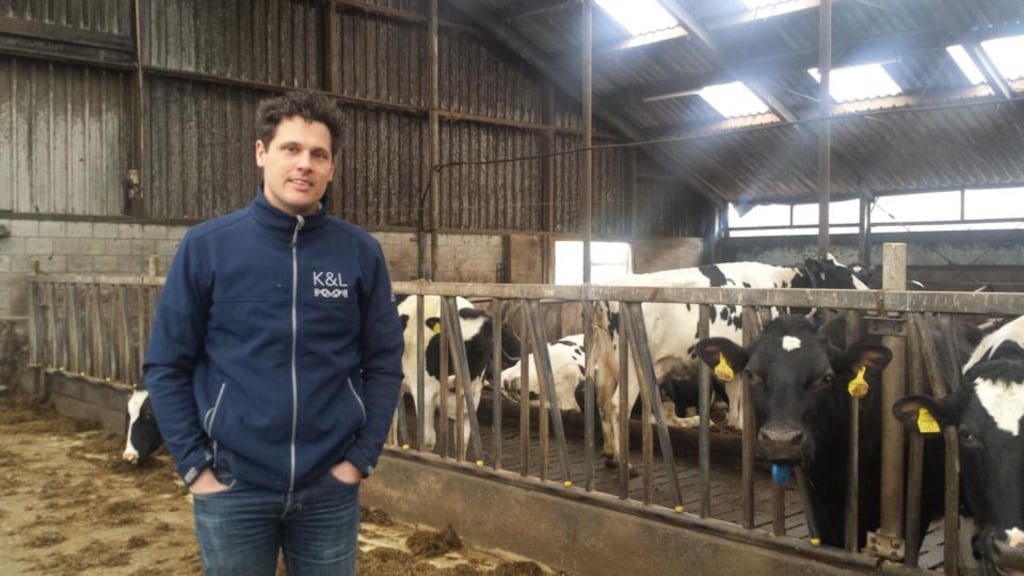 Dutch dairy farmer Nils den Besten at his farm in Brandwijk