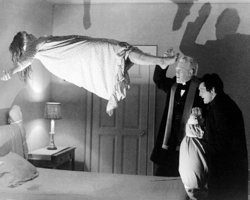 Linda Blair as Regan MacNeil, Max von Sydow as Father Merrin, and Jason Miller as Father Karras in The Exorcist, directed by William Friedkin. Photograph: Silver Screen Collection/Getty Images