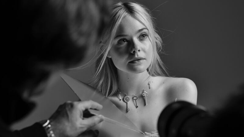 Actor Elle Fanning wearing Tiffany