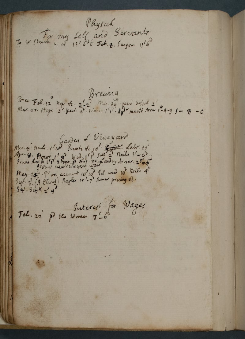 An extract from Swift’s accounts book