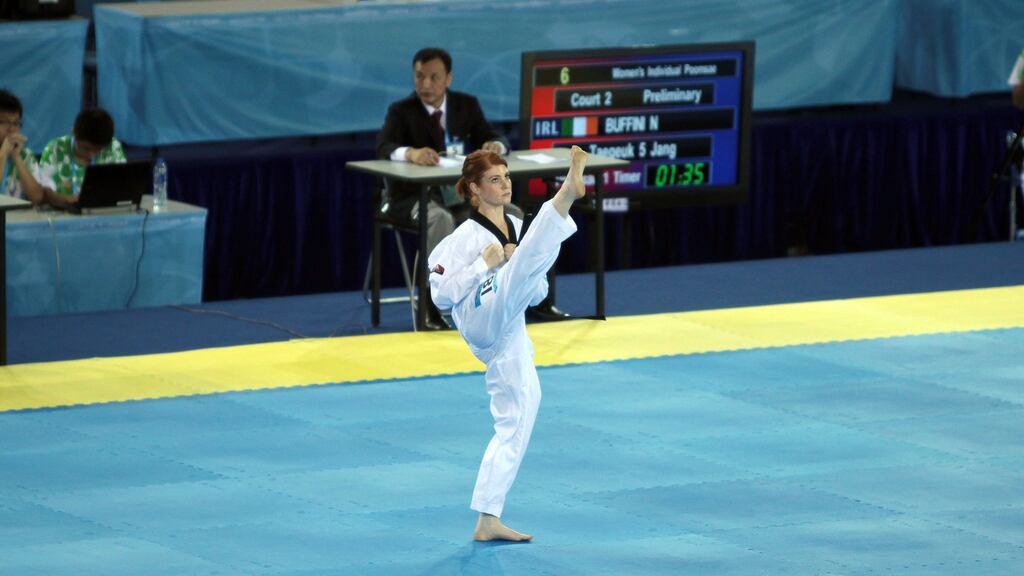 Niamh Buffini is a fifth dan Master in WTF Taekwondo, the only female one in Ireland and also the youngest fifth dan in the country. Photograph: Cathal Noonan/Inpho.