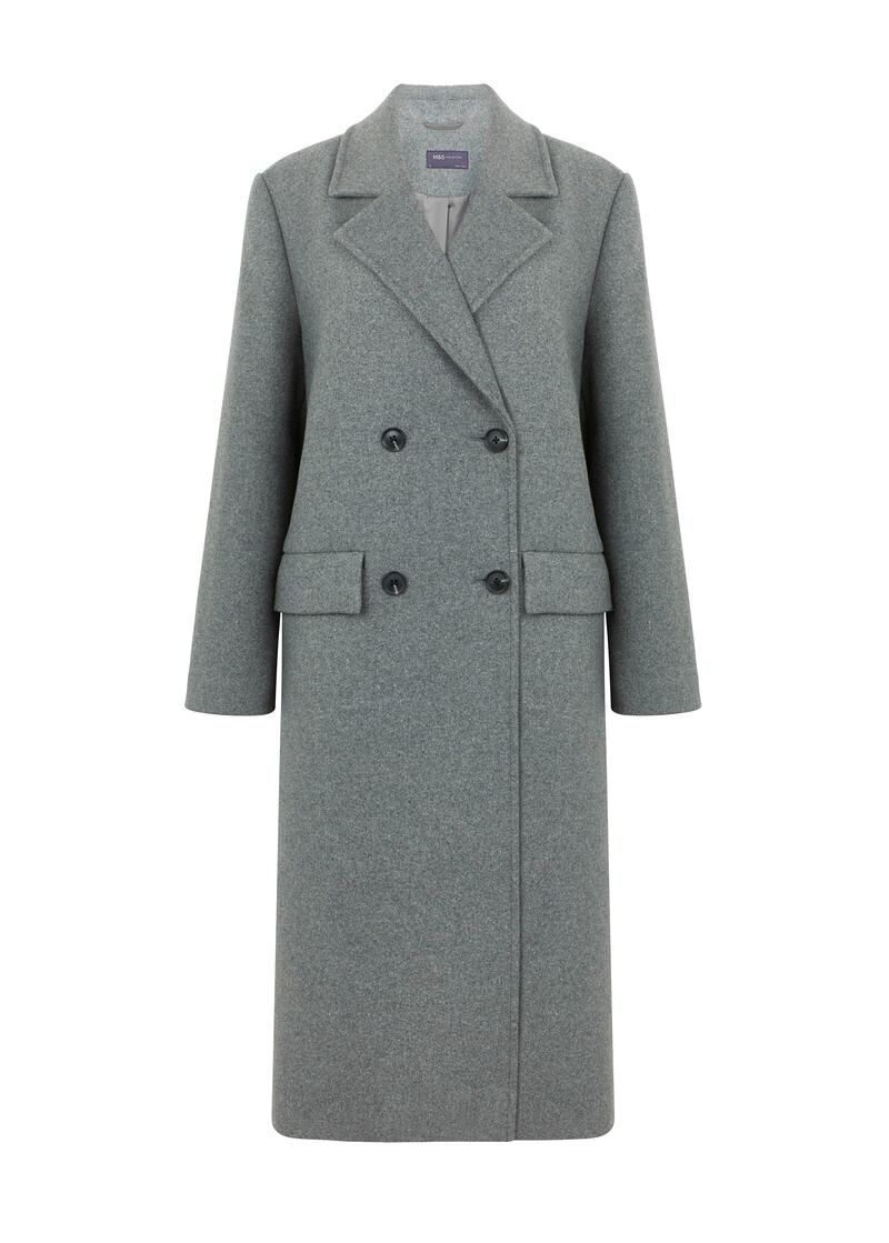 Grey overcoat, €125, M&S