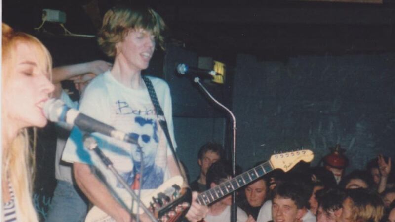 Thurston Moore and Kim Gordon of Sonic Youth at Sir Henry’s in Cork when the band played there in August 1991. Photograph: Eamonn Cunningham