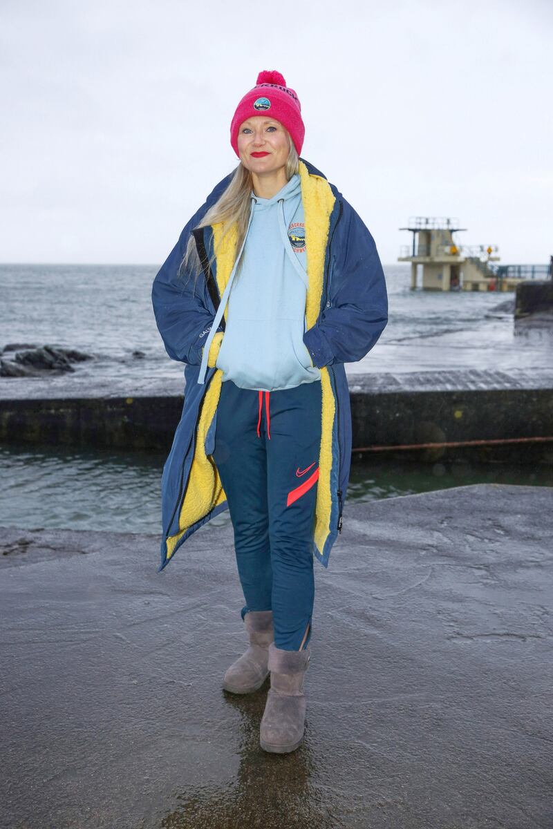 Louise Griffin sporting Blackrock Beachwear at Blackrock in Salthill, Galway.