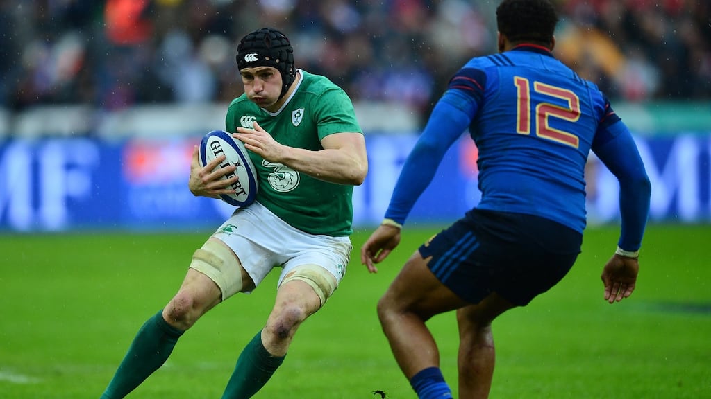 Munster’s Tommy O’Donnell in action for Ireland during the Six Nations game against France at the Stade de France last week. Photograph: Getty.