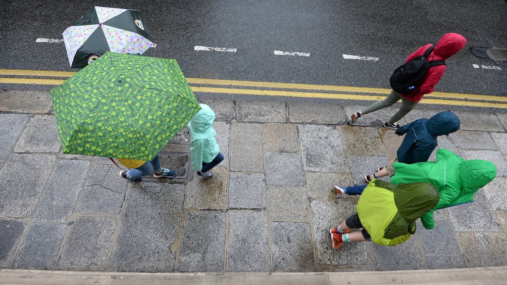 Rainy conditions are set to prevail over Ireland, particularly the east coast, until early next week. File photograph: Dara Mac Donaill/The Irish Times.