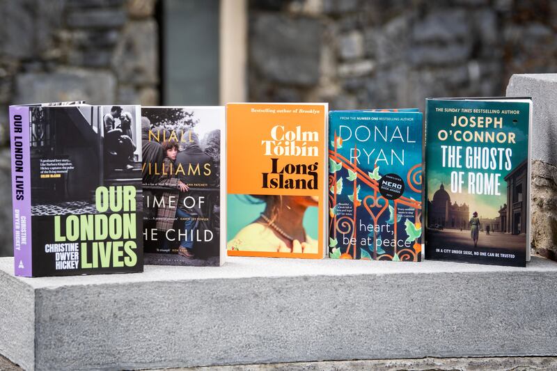 The five shortlisted titles for the 2025 Kerry Group Irish Novel of the Year Award, announced by Listowel Writers’ Week. The winner of the €20,000 prize will be revealed at the festival’s opening night on May 28th. Photo: Dominic Walsh.