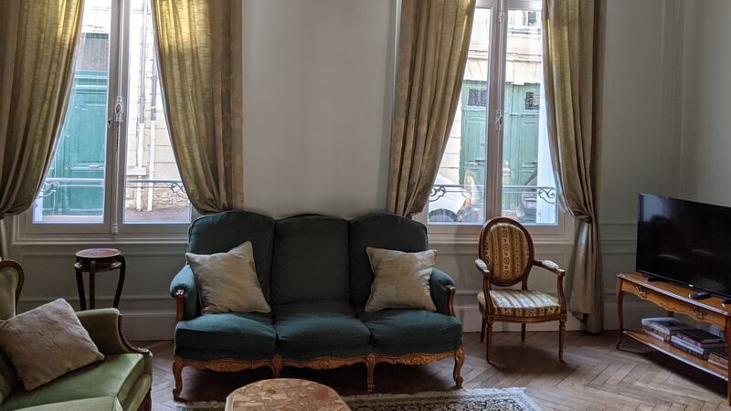 Mandy Murphy and Willo Renehan’s living room in their Loire Valley home.