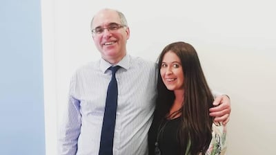 Jenny McEntegart pictured with her neurosurgeon, Dr Donncha O’Brien.