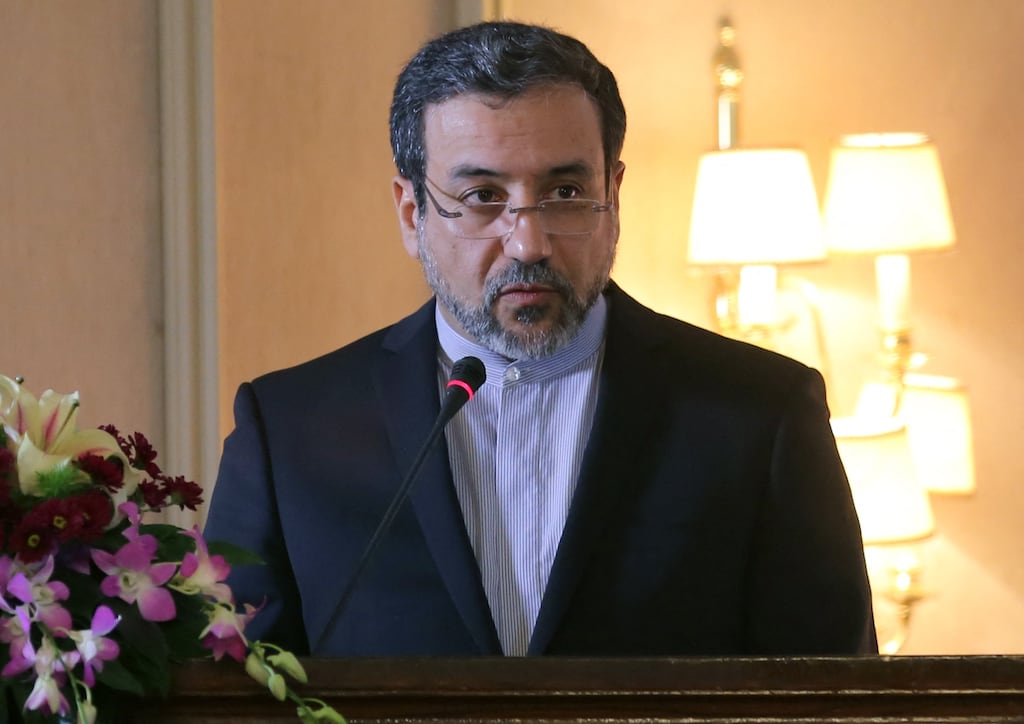 Iran's foreign minister Abbas Araqchi has emphasised 'the need for regional unity and the importance of security stability' with Gulf states. Photograph: Atta Kenare/AFP