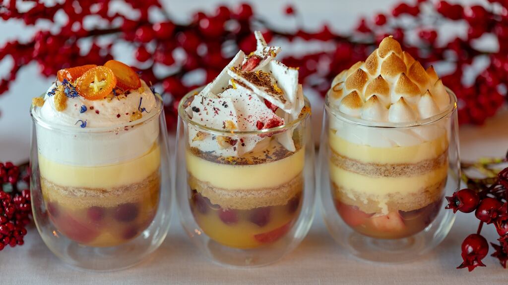 Paula Hannigan’s gluten-free speculoos and eggnog trifle. Photograph: Karen Dempsey Photography