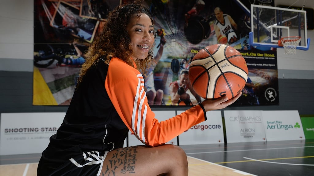 Killester’s Raeshel Contreras got a tattoo dedicated to her father when he went to jail for 18 months. Photograph: Cyril Byrne/The Irish Times