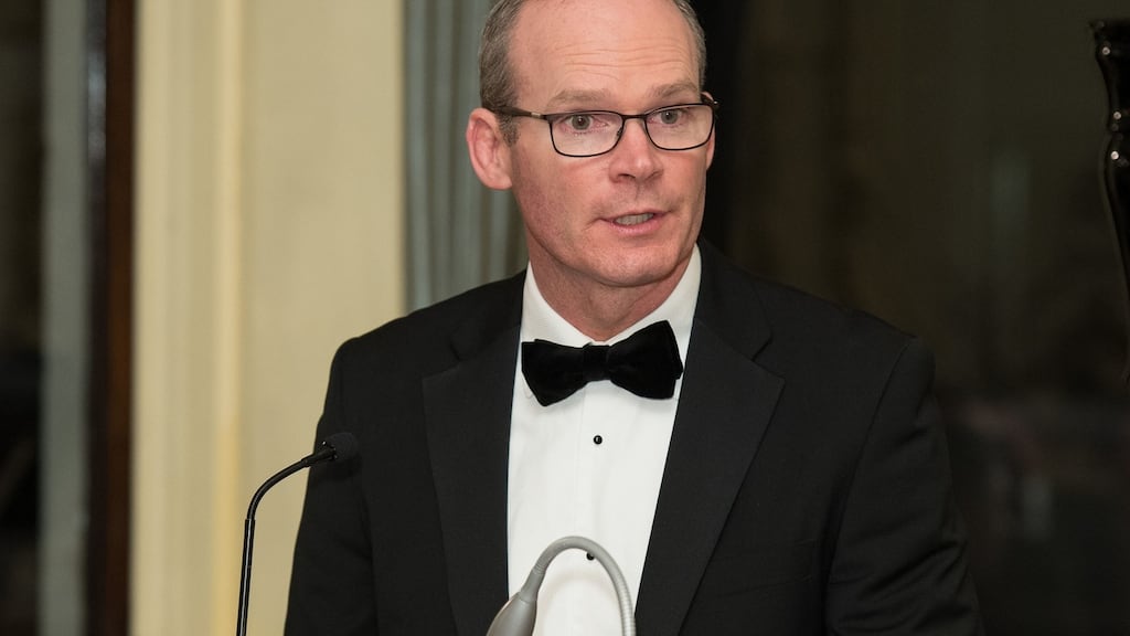 Tánaiste and Minister for Foreign Affairs Simon Coveney attends a St Patrick’s Day dinner at the Embassy of Ireland in Belgravia, London on Wednesday night. Photograph: Jeff Spicer/PA Wire
