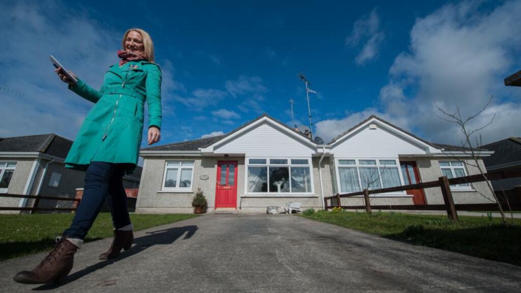 Helen McEntee: a candidate in the forthcoming Meath East byelection on the hustings in Kilmainhamwood, County Meath