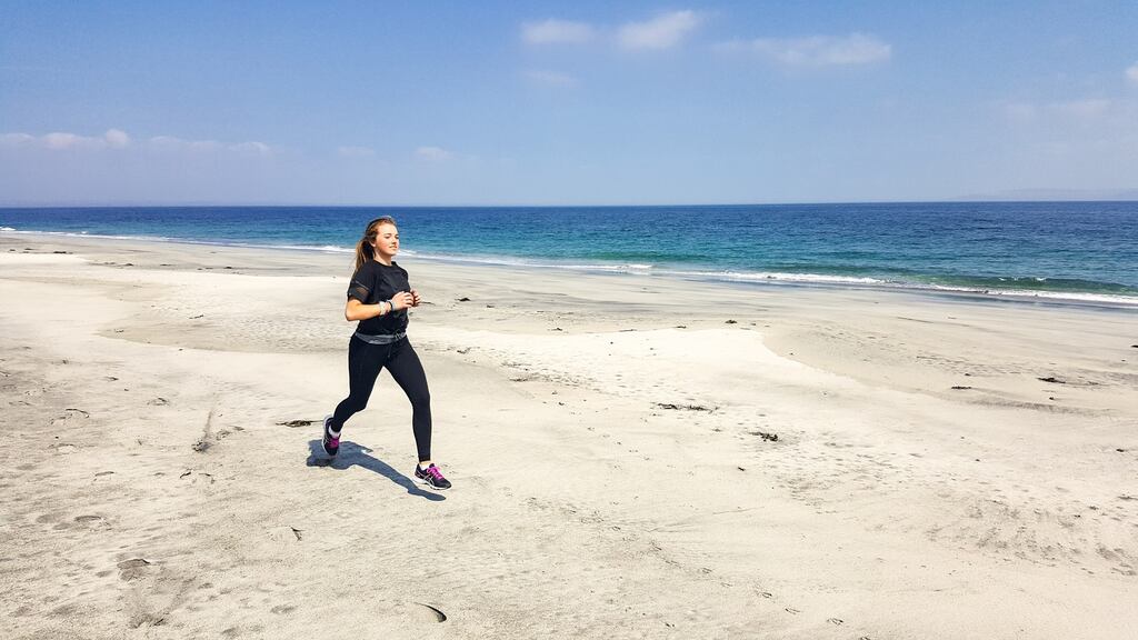 Zara Finn, a Leaving Cert student from Cork, has moved to Inis Meáin for the year. “I start my day with a run along the beach, the only sounds are the waves crashing against the limestone rock,” she says