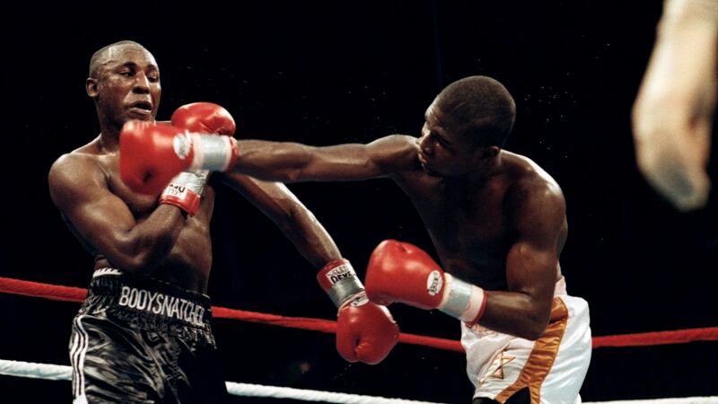 James Toney lands a punch against Mike McCallum. Photo: The Ring Magazine via Getty Images