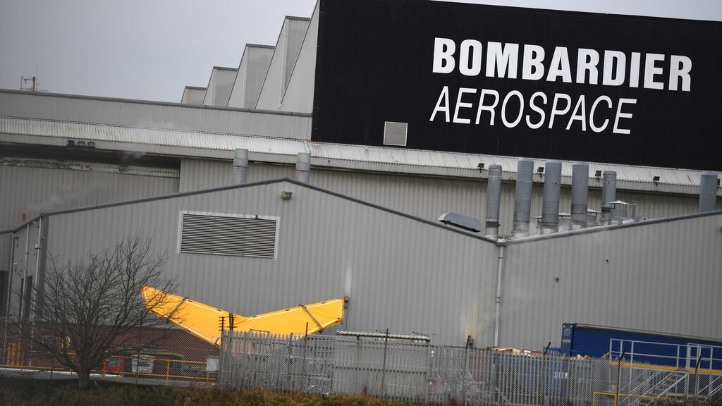 A Bombardier plant in Belfast. The company was once the largest private sector employer in the North. Photograph: Getty Images