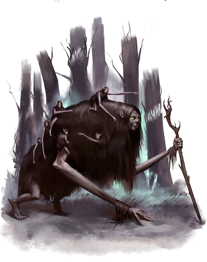 Momma Possum, illustration from the Broken Weave role-playing game developed by Cubicle 7 Entertainment in Balbriggan, Co Dublin