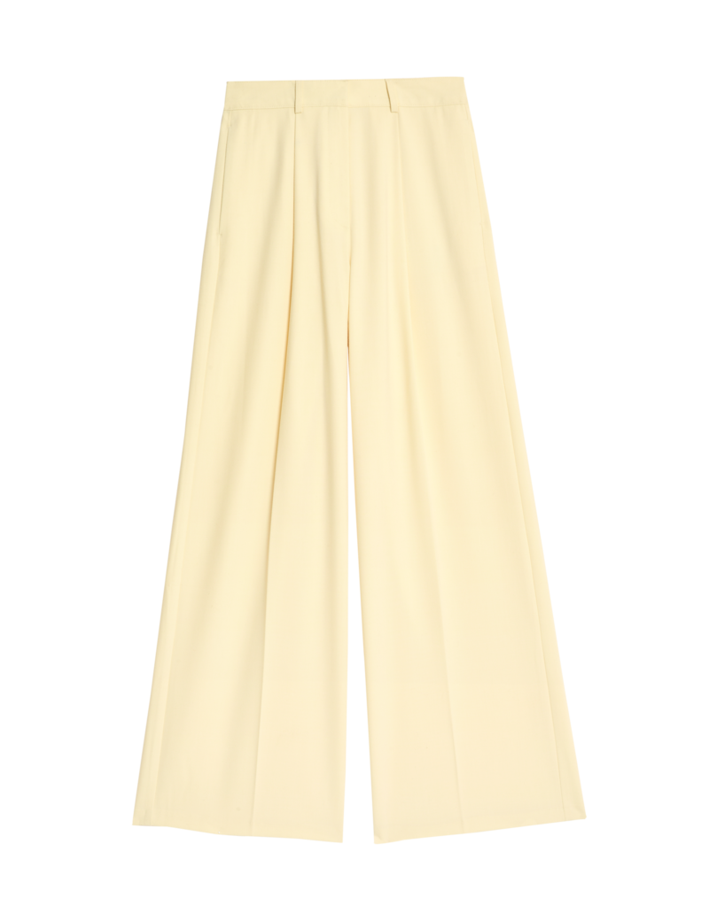 Woven pleat-front wide trousers, €55, Marks & Spencer
