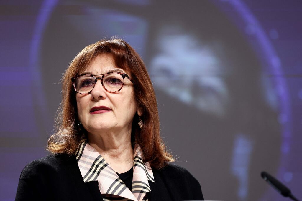 European Commission vice-president Dubravka Suica, from Croatia, spent three months living in shelters in Dubrovnik with her young daughter in the early 1990s during the Balkan wars that led to the break-up of Yugoslavia. Photograph Kenzo Tribouillard/AFP via Getty Images