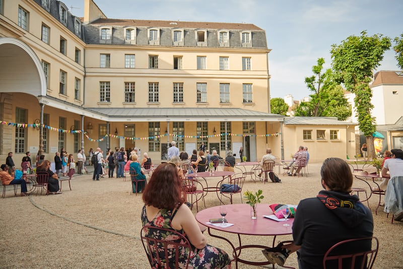 The opening of an exhibition of work by Irish artist Guggi at the CCI earlier this year. Photograph: Damien Boisson