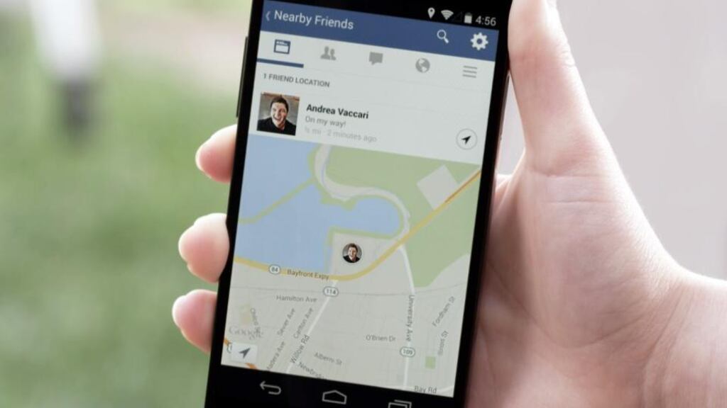 Facebook users can customise the tool, called Nearby Friends, to see a certain group of people for a set period of time, or turn it off completely. Image: Facebook