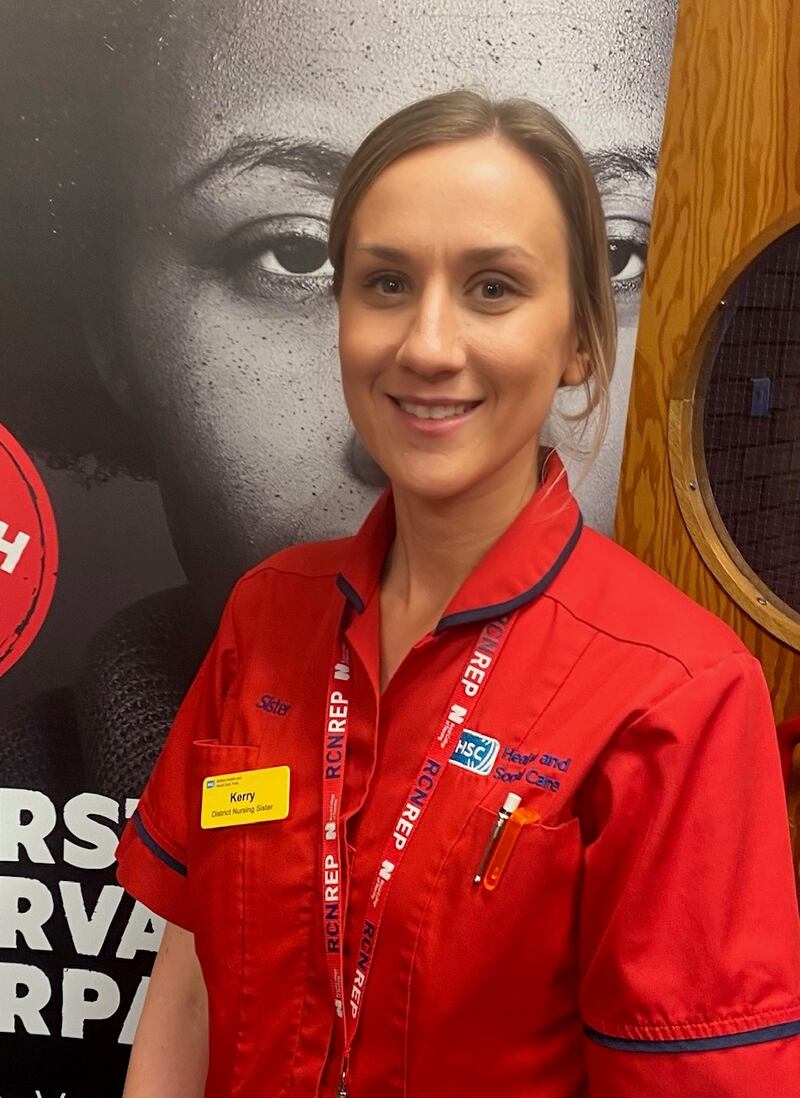 District nurse Kerry French: 'We deserve to be paid the same as nurses who are doing the same job with the same skills'