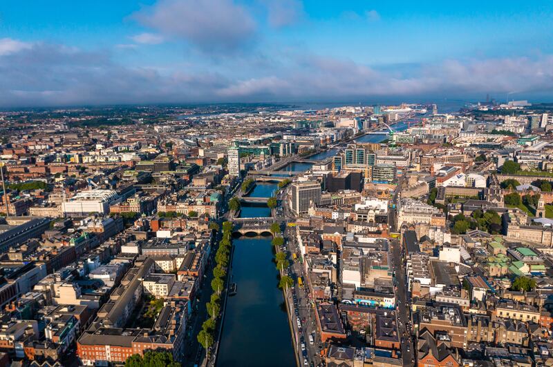 Sky high: the only big city found to be more expensive than Dublin for so-called digital nomads to set up shop is London. Photograph: Getty