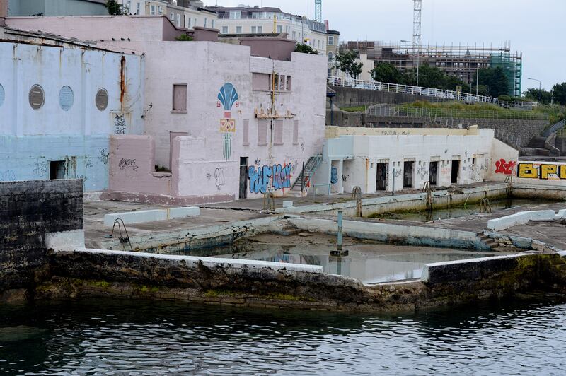 The site of Dún Loaghaire baths in 2013. Photograph: Cyril Byrne