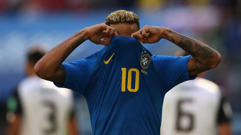 Neyma reacts to a missed chance. Photograph: Francois Nel/Getty Images