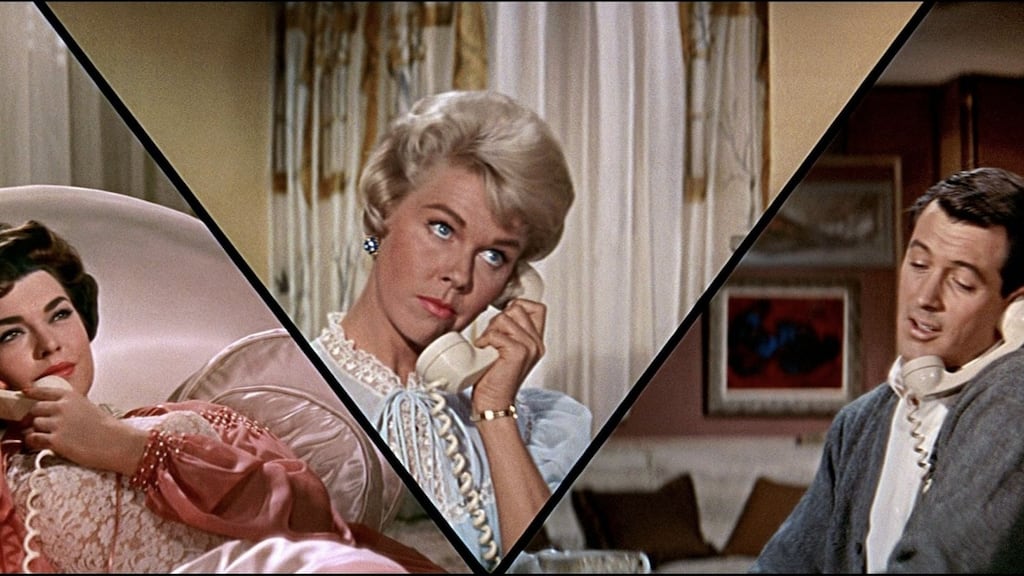 Pillow Talk: the developing romance between Doris Day and Rock Hudson’s characters is presented using split screen framings while they’re technically only talking on the phone.