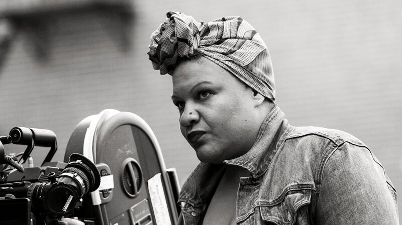 Director and star Radha Blank on the set of The 40-Year-Old Version