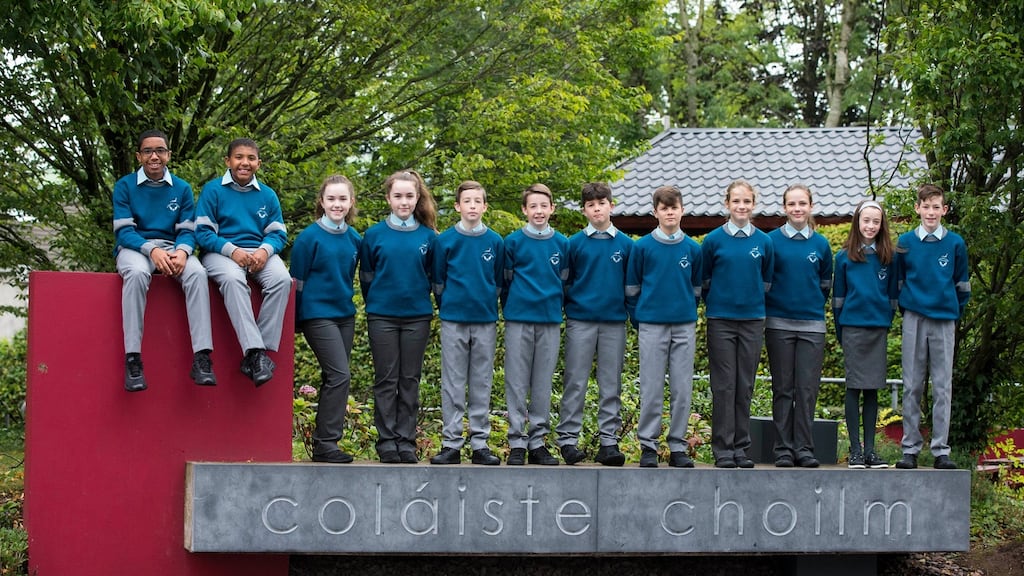 Six sets of twins are starting first year at Coláiste Choilm and Gaelcholáiste Choilm in Ballincollig, Co Cork - Andrew and Alex Okpoy; Amber and Alanagh Healy; Adam and Ethan Butler; David and Jonathan Keane; Kamile and Mileta Riskute; and Conor and Aoife Morey. Photograph: Cathal Noonan