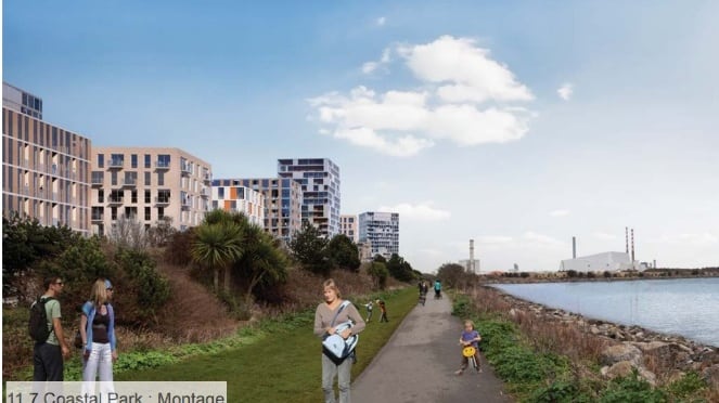 Coastal park montage. Photograph: Dublin City Council