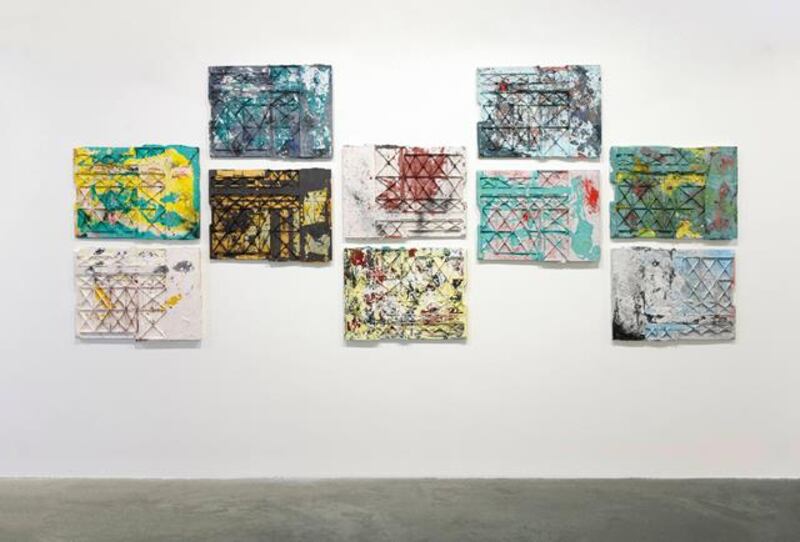 Sam Keogh, Bulkhead Panels, Kapton Cadaverine, 2017-2018