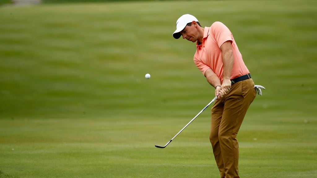Rory McIlroy of Northern Ireland plays a shot on the 15th hole during the second round of the World Golf Championships - Bridgestone Invitational at Firestone Country Club South Course. Photo: Gregory Shamus/Getty Images