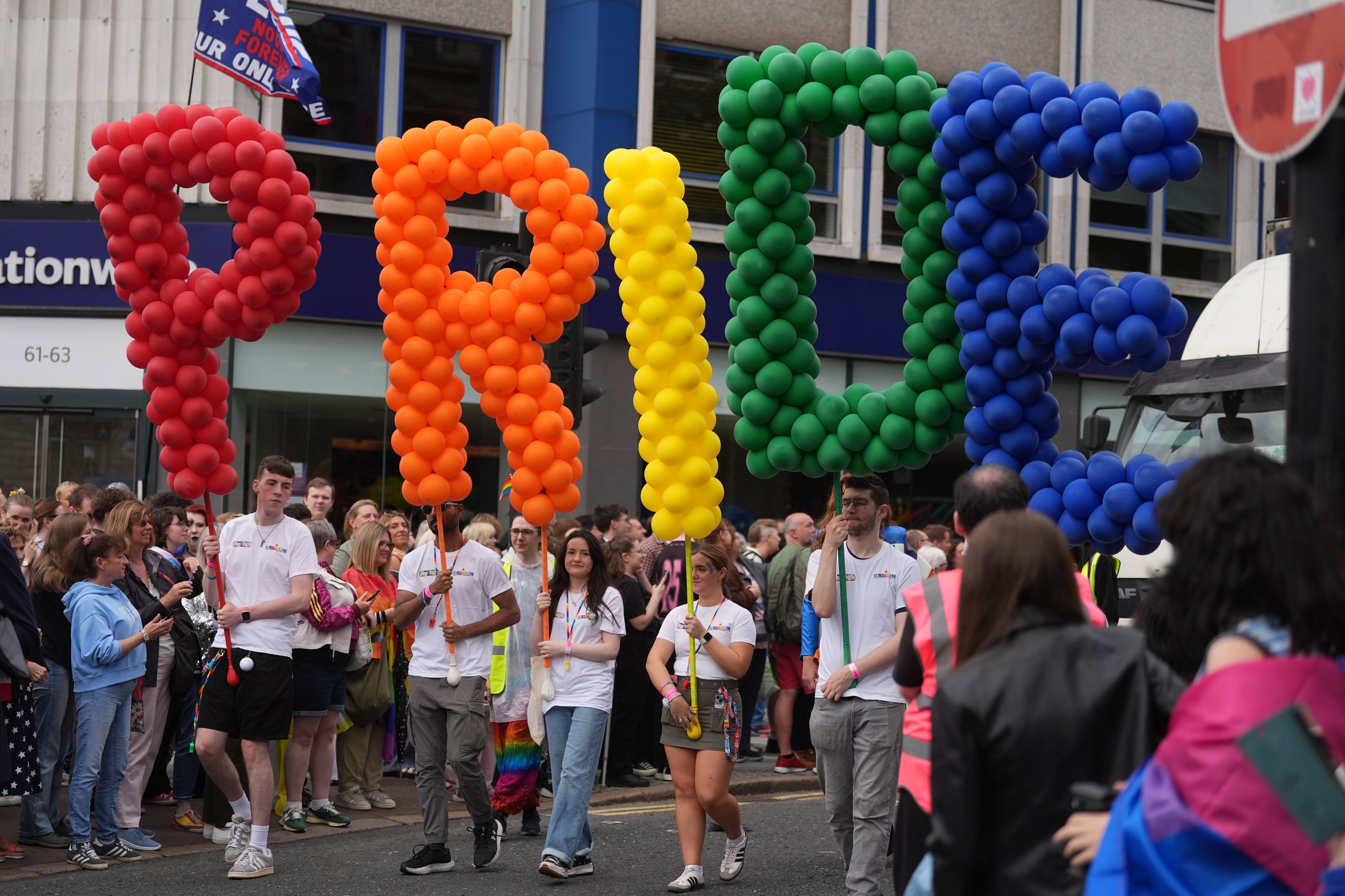 Thousands fill Belfast streets for city’s annual Pride parade