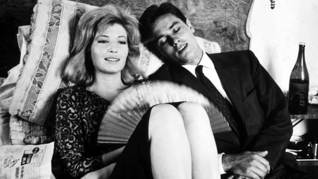 Monica Vitt and Alain Delon in Michelangelo Antonioni’s L’Eclisse