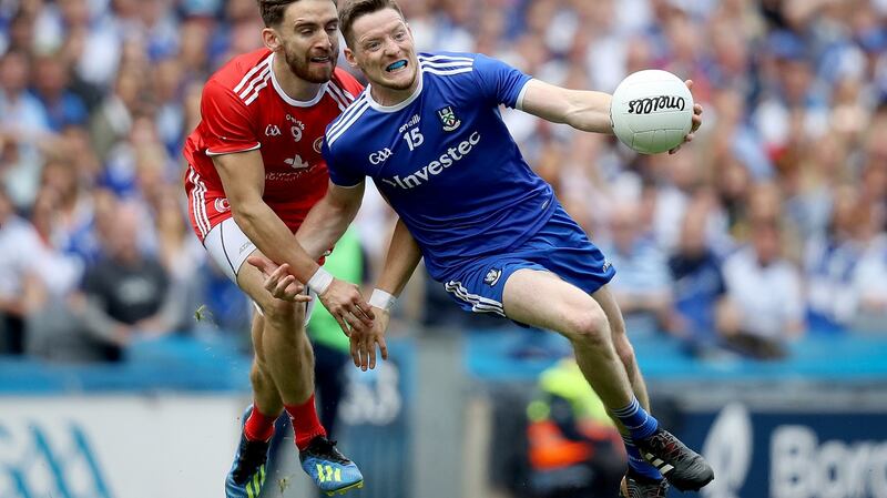 Monaghan’s Conor McManus was named the Gaelic Writers’ Association Football Personality of the Year. Photograph: Oisín Keniry/Inpho