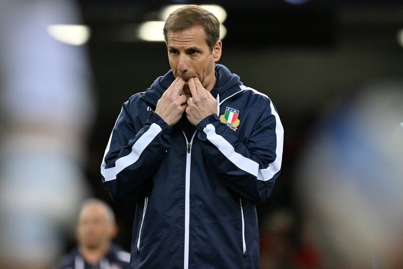 Italy head coach Gonzalo Quesada. Photograph: Giuseppe Fama/Inpho